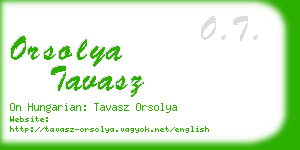 orsolya tavasz business card